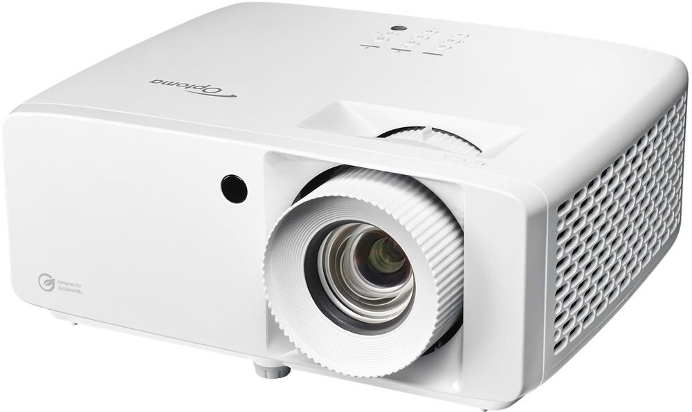 Projektor laserowy OPTOMA ZH451 Miracast AirPlay Chromecast moduł WiFi EZC-USB Management Suite Cloud, projektor na białym tle