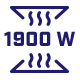 Ikona przedstawia symbol grzania z napisem \'1800 W\'.