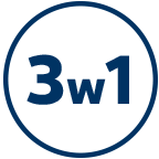 Ikona przedstawia niebieski okrąg z napisem \'3w1\' w środku.