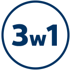 Ikona przedstawia niebieski okrąg z napisem \'3w1\' w środku.