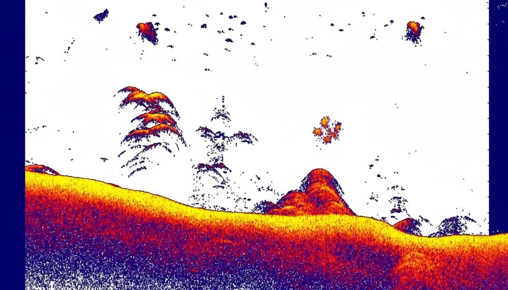 LOWRANCE Eagle 9 TripleShot HD sonar CHIRP wysoka rozdzielczość cele ryb dno ławice, kadr z urządzenia