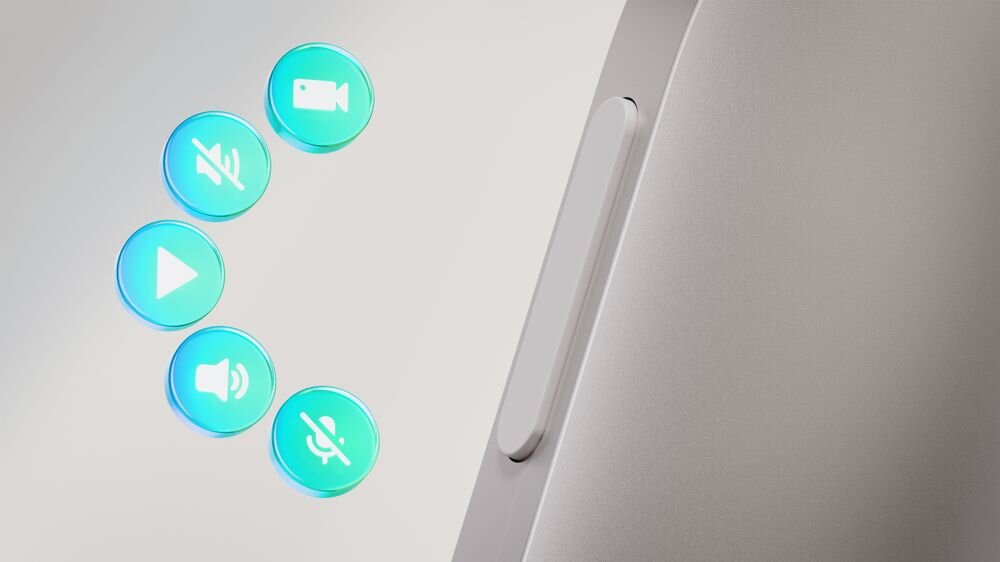 LOGITECH Spotlight 2 Programowalny przycisk akcji aplikacji Logi Options+ skonfigurować skróty uruchomienie prezentacji wyciszenie mikrofonu - 