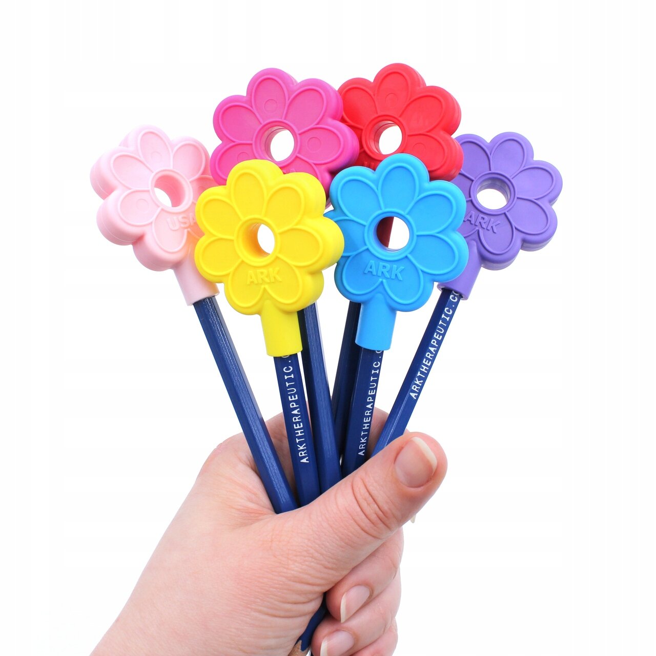 Gryzak ARK Pencil Flower, Kwiatek na Ołówek Różowy XT