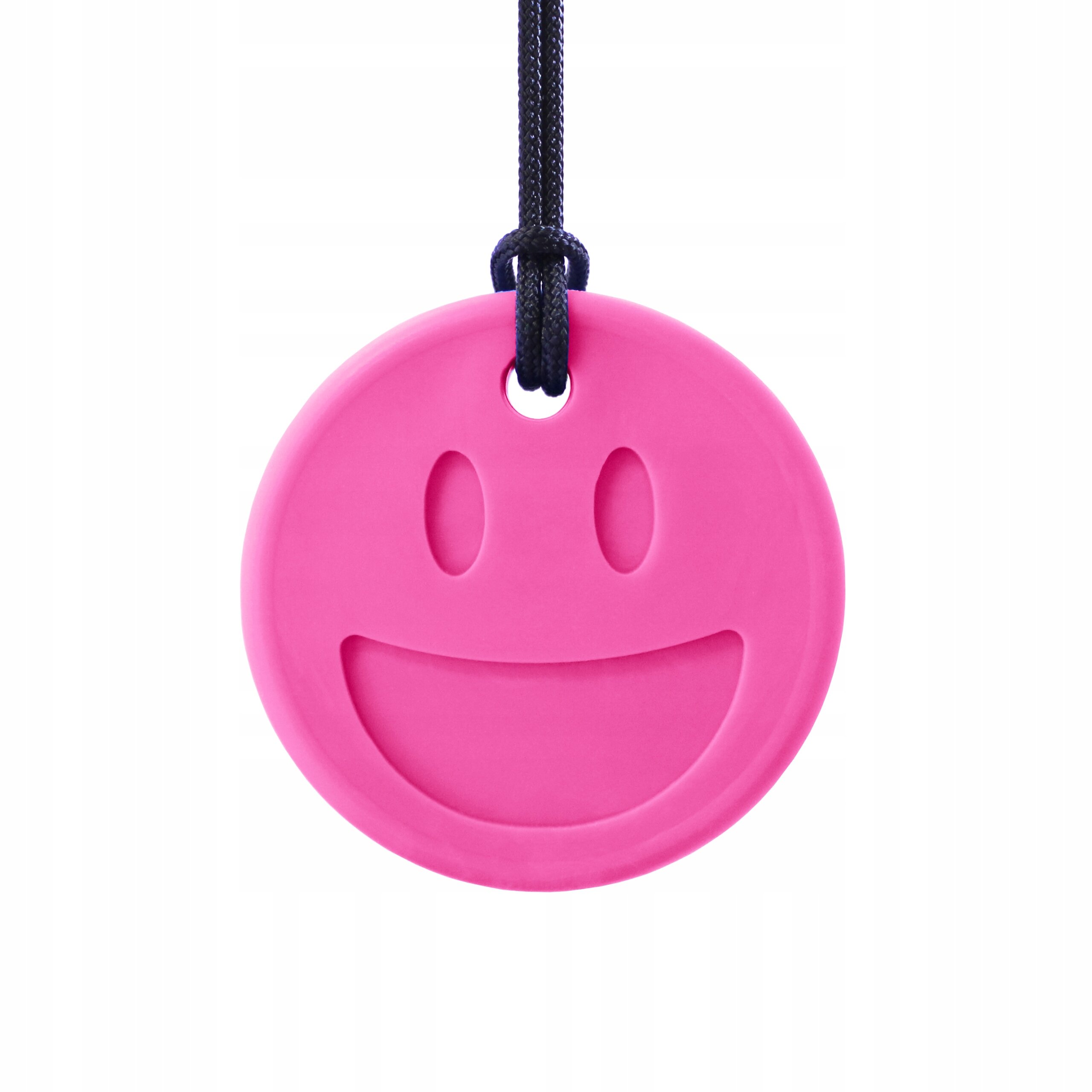 Gryzak Terapeutyczny Naszyjnik SMILEY FACE Różowy