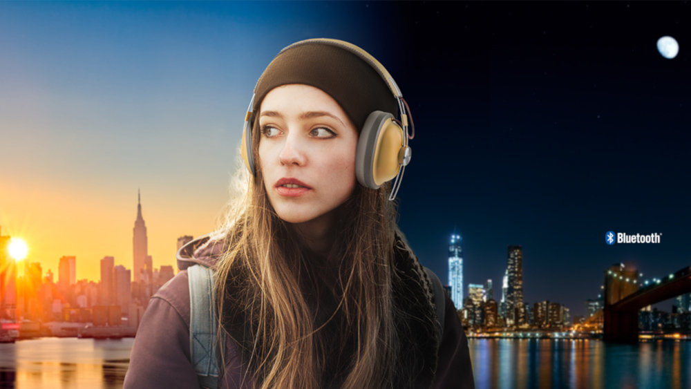 Słuchawki Nauszne PANASONIC RP-HTX80BE Bordowy - Bluetooth