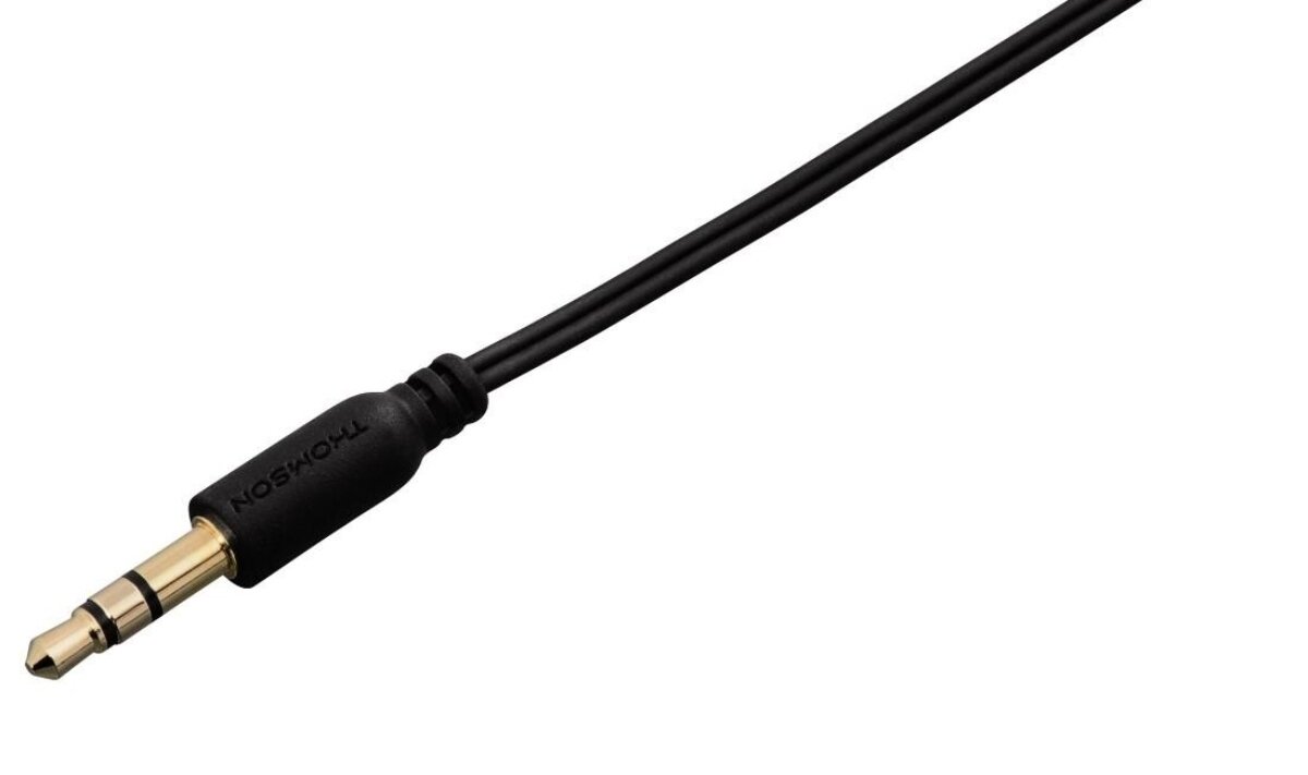 Pozłacany wtyk jack, bezpieczna transmisja sygnału, wysoka jakość dźwięku, słuchawki Thomson Clip-On