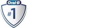 Logo Oral-B z numerem 1 na tarczy, obok napis \'Rekomendowana przez dentystów\'.