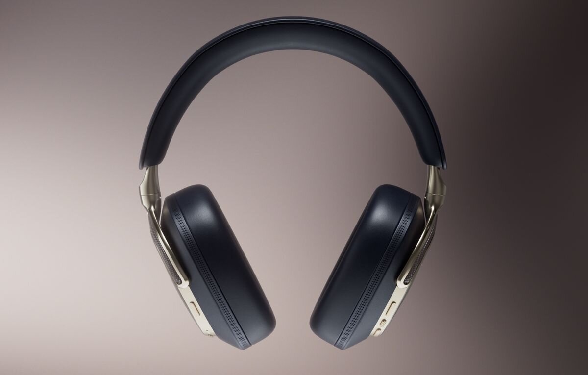 Słuchawki nauszne BOWERS & WILKINS Px8 S2 ANC nauszniki i pałąk miękką skórą Nappa Aluminiowy pałąk - słuchawki od przodu