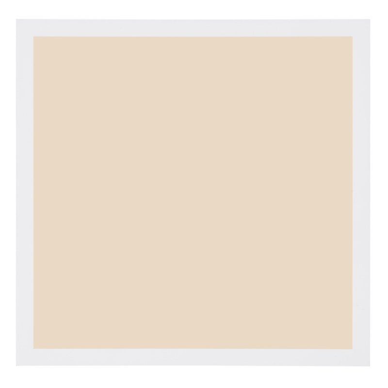 Kwadratowy plafon LED w kolorze białym matowym z ciemnym MDF, o wymiarach 30x30 cm.