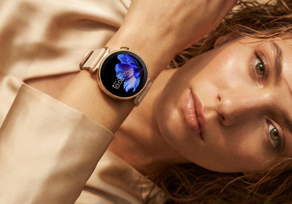 FOREVER SB-380 smartwatch bransoleta mesh pasek SmartMag silikon Cloud Dancer magnetyczny lekki