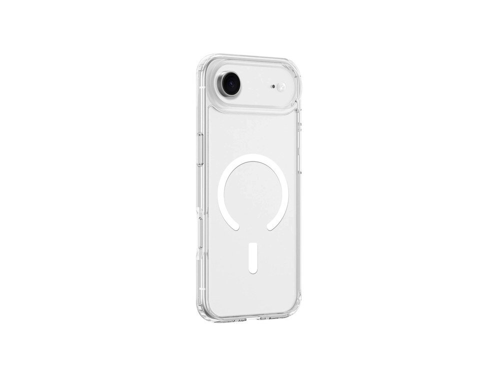 Przezroczyste etui AmazingThing Minimal Mag na iPhone 17 Air widziane z tyłu, z wyraźnie zaznaczonym białym ringiem MagSafe, na białym tle.