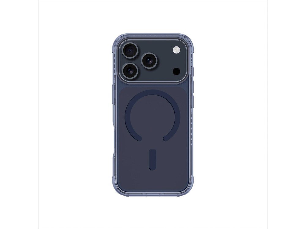 Etui AmazingThing Titan Pro na iPhone 17 Pro Max w kolorze niebieskim, widok od tyłu z widocznym ringiem MagSafe na białym tle.