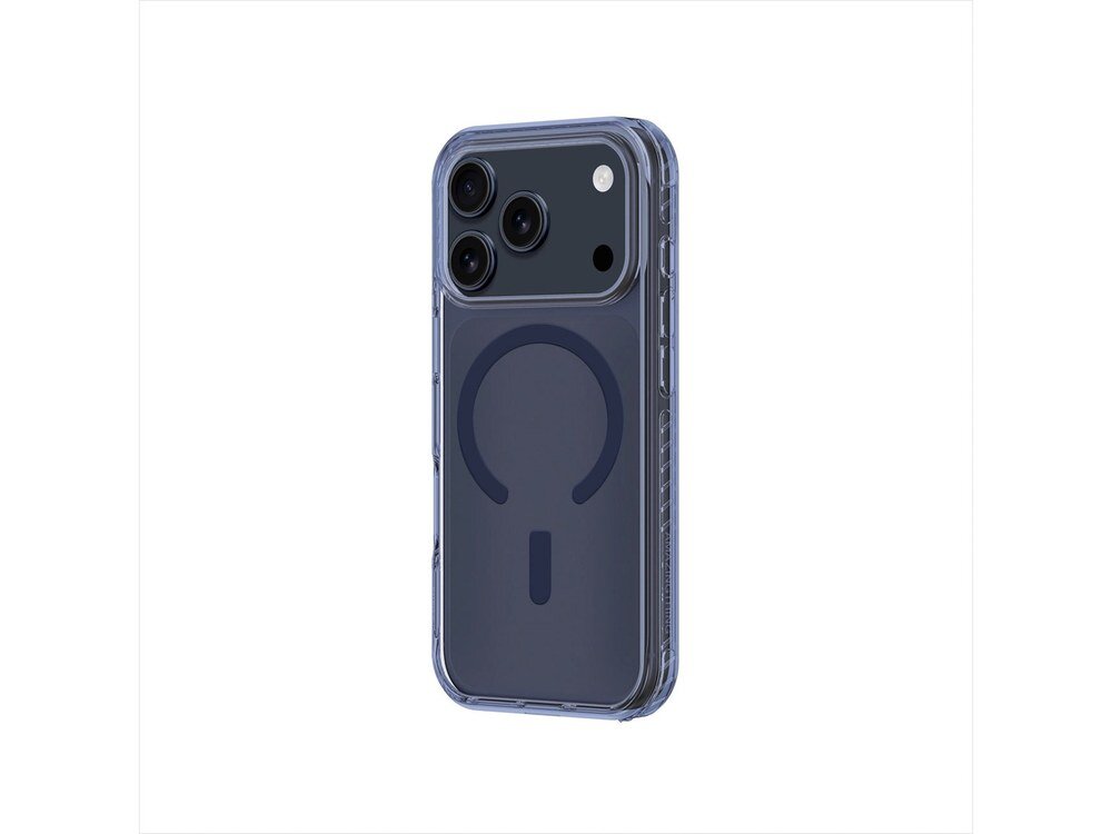 Etui AmazingThing Titan Pro na iPhone 17 Pro Max w kolorze niebieskim widziane pod kątem trzy czwarte z tyłu, z wyraźnym ringiem MagSafe.