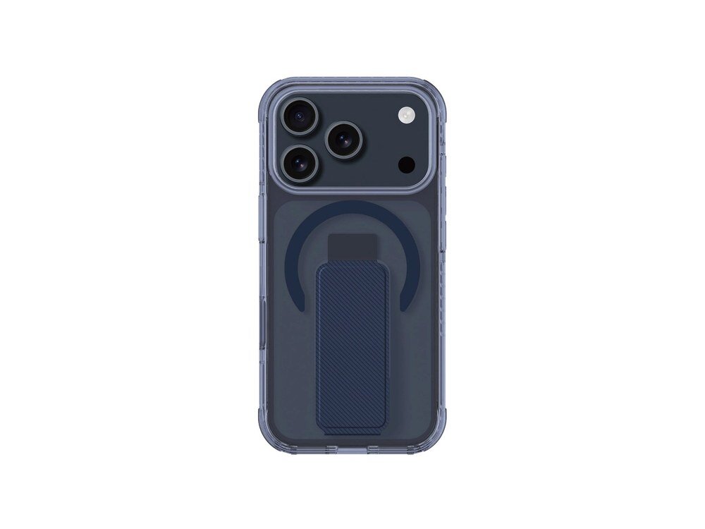 Etui AmazingThing Titan Pro Holder w kolorze niebieskim na iPhone 17 Pro Max, widok od tyłu na białym tle z widocznym modułem aparatu.