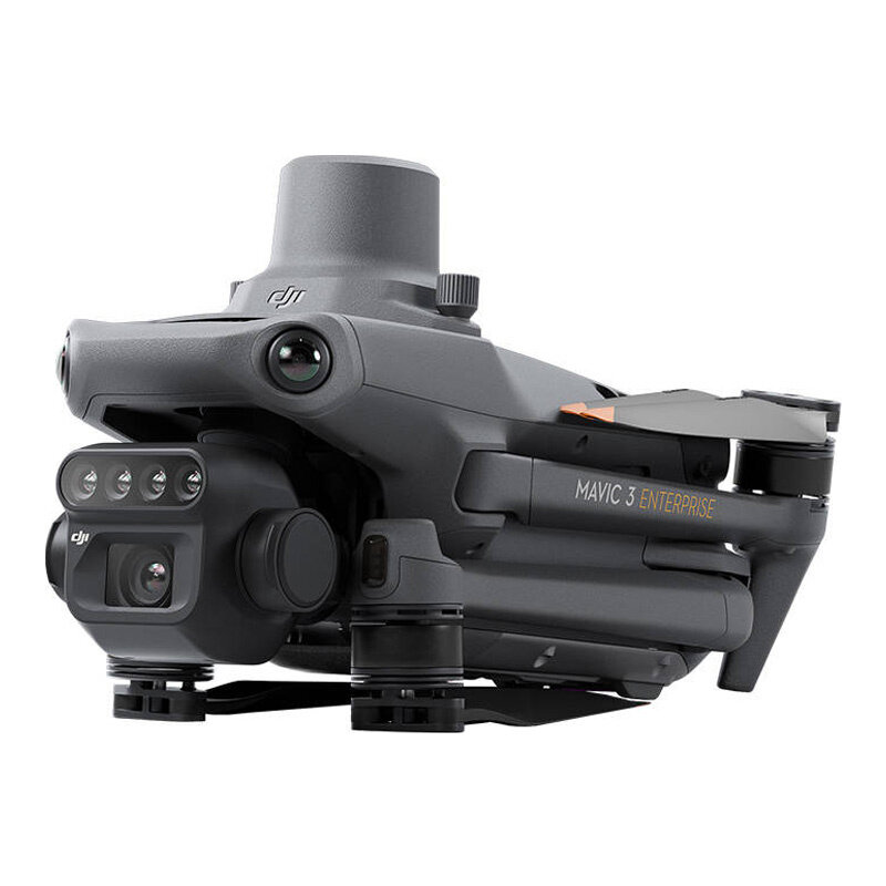 Na obrazie widoczny jest dron w kolorze szarym z napisem \'MAVIC 3 ENTERPRISE\' oraz logo \'dji\'.