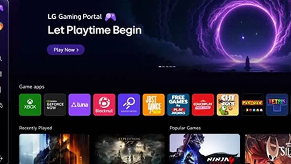 LG 50QNED80B6A Gaming Portal GeForce Now gry chmura, kadr z gaming portal