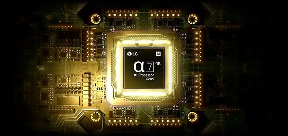 LG 55QNED80B6A AI alpha 7 Gen9 procesor 4K obraz, wizualizacja procesora