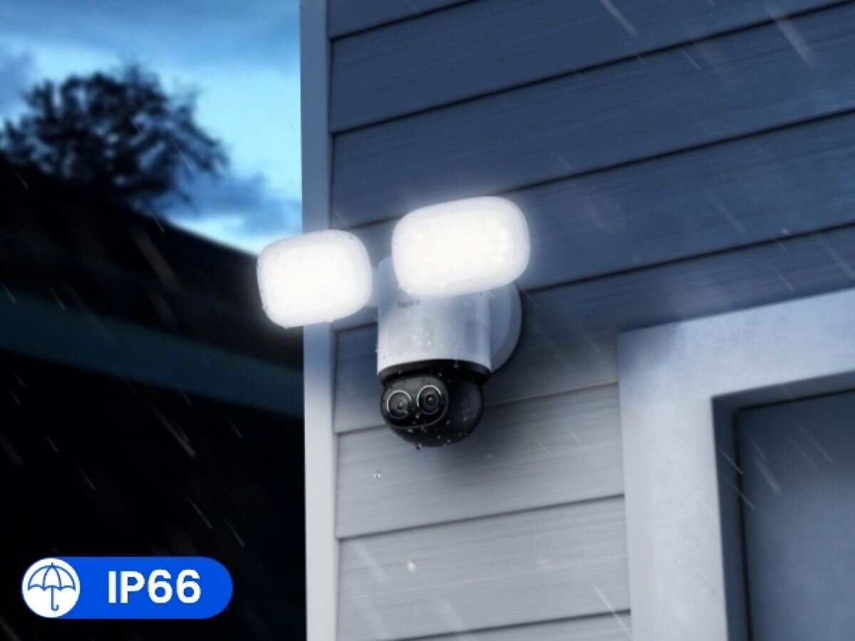 Kamera REOLINK Floodlight F850W Zewnętrzna, Wi-Fi / LAN, ip66, odporność, deszcz, trwałość, Kamera pracująca w trudnych warunkach atmosferycznych.