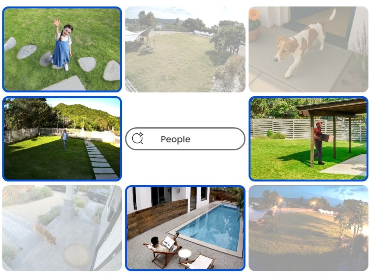 Kamera REOLINK Floodlight F850W Zewnętrzna, Wi-Fi / LAN, ai, wyszukiwanie, analiza, nagrania, Interfejs wyszukiwania osób w nagraniach wideo.