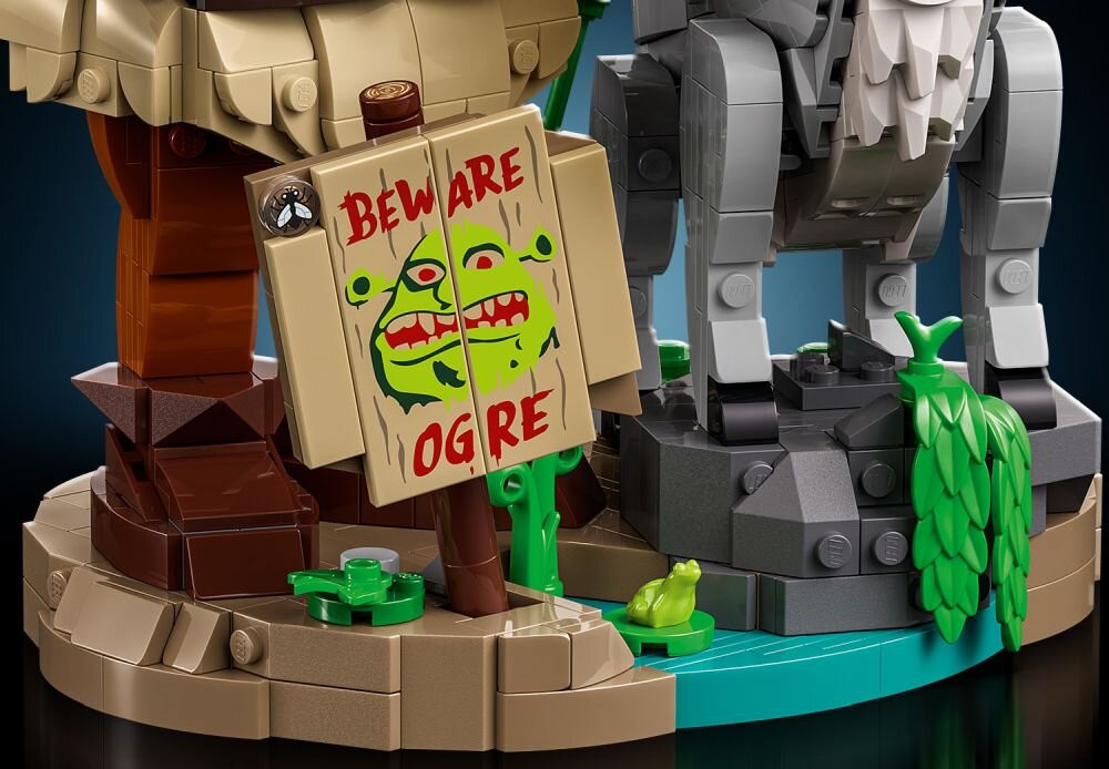 LEGO 72423 Шрек, Осел та Кіт у чоботях, знак на болоті: Остерігайся, Огр, цибулеві аксесуари