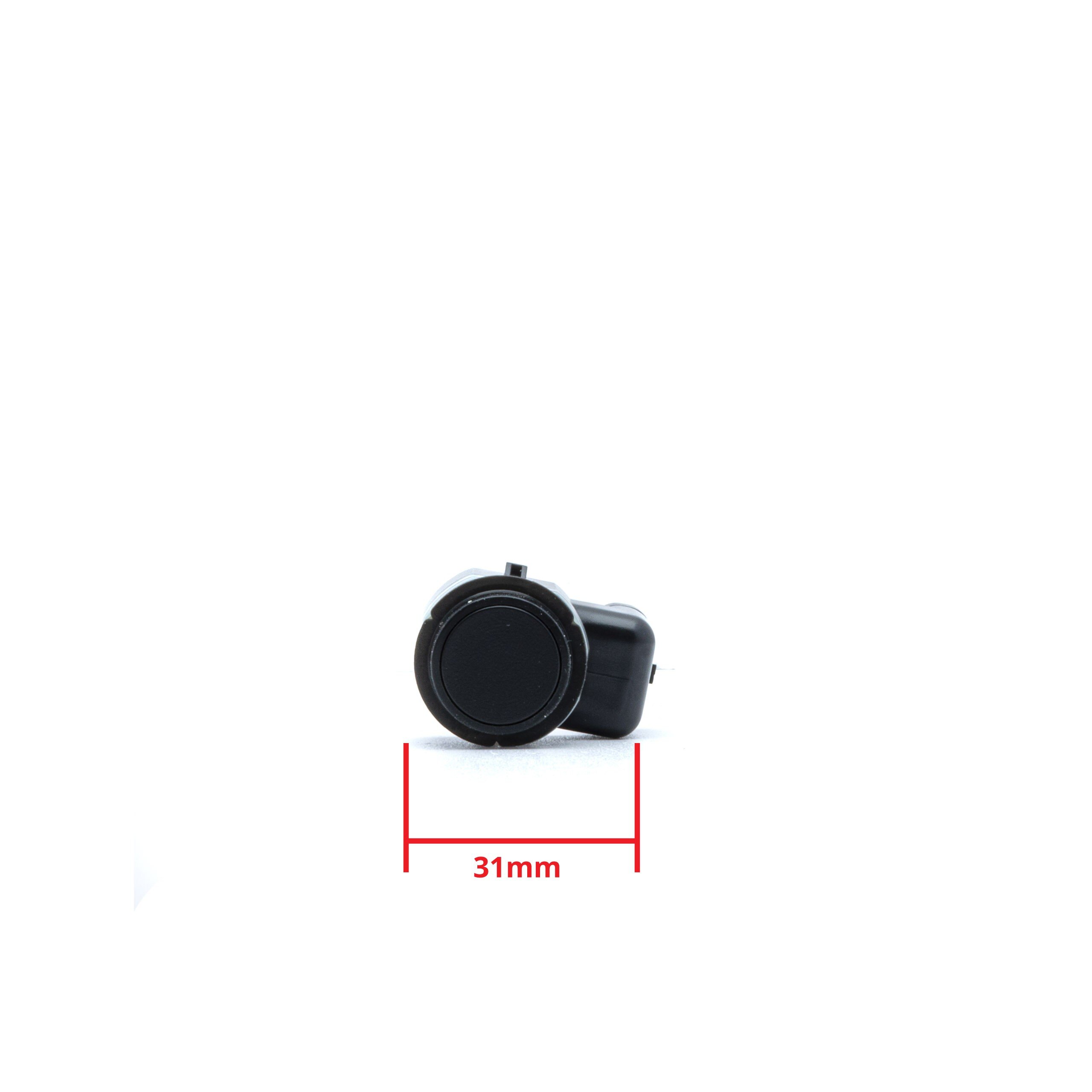 Czarny czujnik parkowania z widocznym oznaczeniem \'31mm\'.