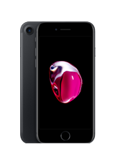 Na obrazie widoczny jest czarny smartfon z wyświetlaczem, na którym znajduje się abstrakcyjna grafika w kolorach różowym i białym. W tle widać tylną część urządzenia z pojedynczym obiektywem aparatu.