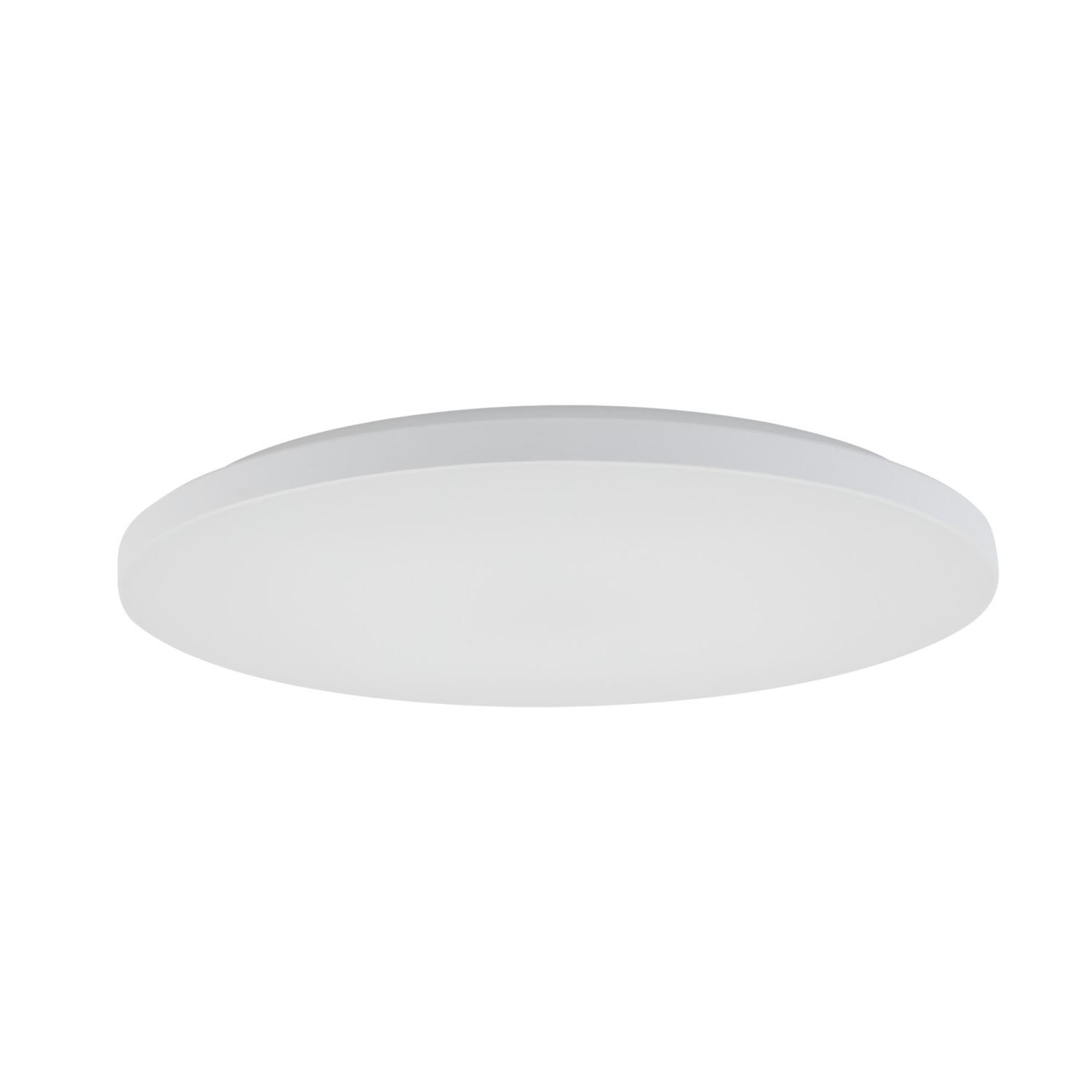 Na obrazie widoczna jest okrągła, biała lampa ścienna o nowoczesnym designie. Lampa ma gładką powierzchnię i jest przeznaczona do montażu natynkowego.