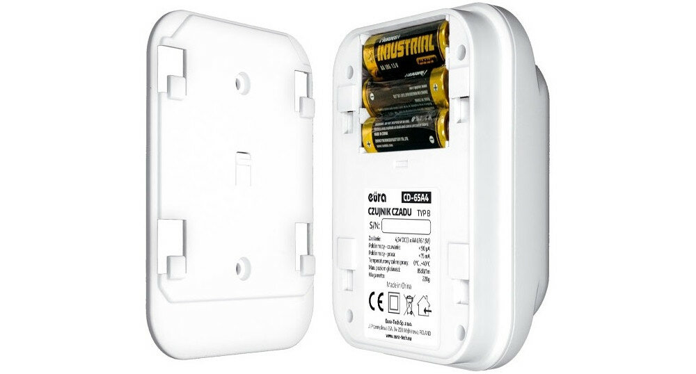 Czujnik tlenku węgla (czadu) EURA CD-65A4 sygnalizacja alarmowa