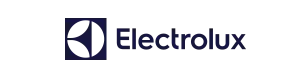 Logo z napisem \'Electrolux\' obok symbolu przypominającego literę \'E\'.