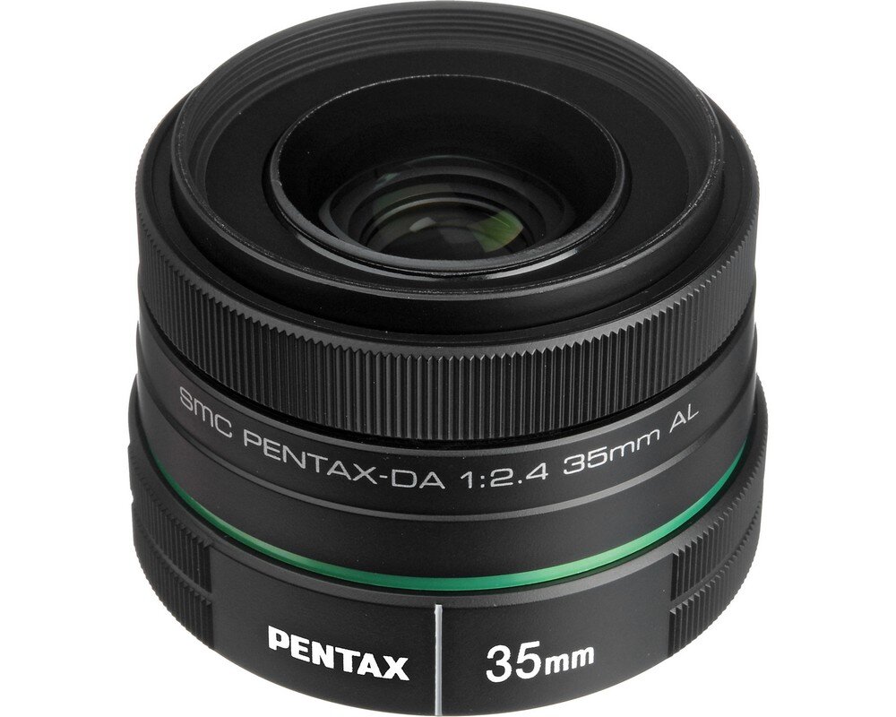 Obiektyw PENTAX f-2.4 DA SMC AL 35 mm ogniskowa przysłona ostrość pierścienie optyka soczewki powłoki montaż bagnet światło jasność zoom filtry waga