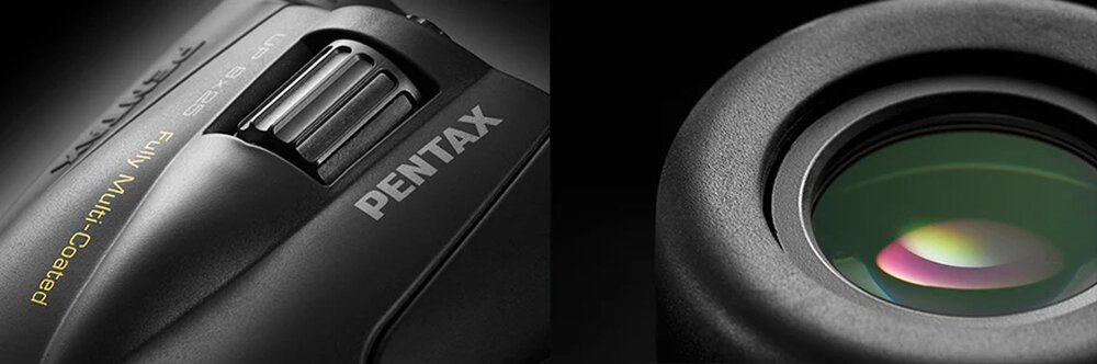 Lornetka PENTAX UP 10x25 – 10x powiększenie, BaK4, wodoodporna JIS 6, turystyczna