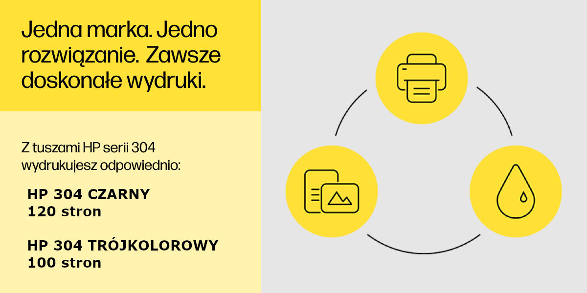 Tusz HP 304 Instant Ink kolorowy 2 ml N9K05AE oryginalny niezawodność intensywne kolory długotrwałe rezultaty idealnie dopasowany do konkretnego modelu drukarki
wydruki odporne na blaknięcie odpowiedzialna produkcja opakowania wykonane z materiałów nadających się do recyklinu
wydajność na poziomie do 120 stron dla wkładu czarnego oraz do 100 stron dla tuszu trójkolorowego