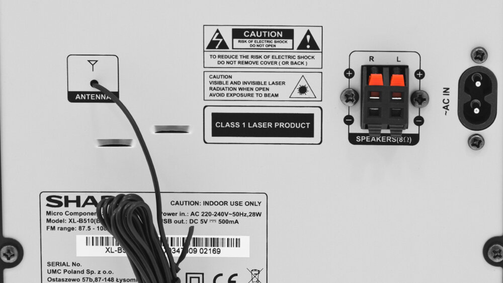 Wieża SHARP XL-B510  - design