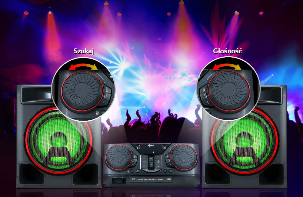 WIEŻA LG CK56 BLUETOOTH CD USB FM AUX wejścia liniowe AUX USB