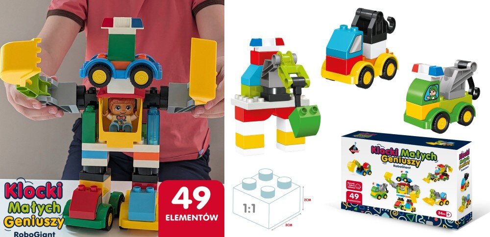 Klocki plastikowe ASKATO Klocki małych geniuszy RoboGiant 910732