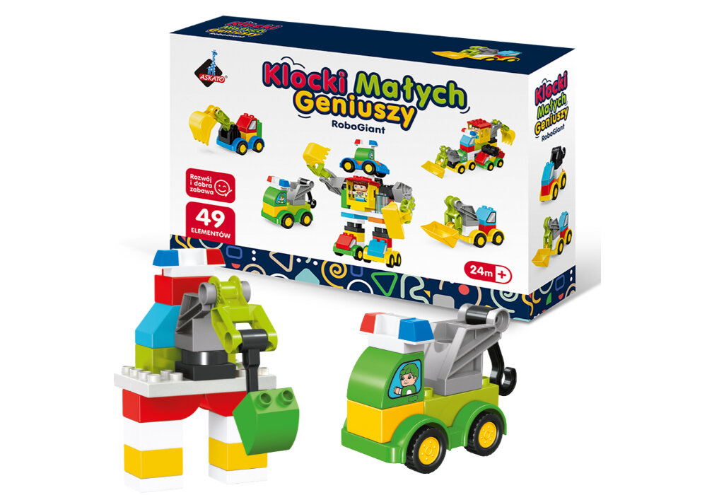 Klocki plastikowe ASKATO Klocki małych geniuszy RoboGiant 910732