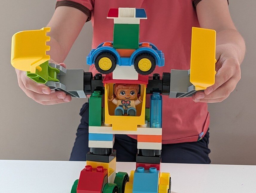 Klocki plastikowe ASKATO Klocki małych geniuszy RoboGiant 910732