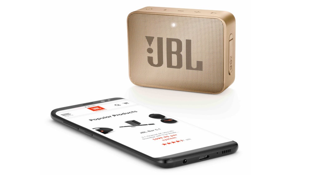 Głośnik Mobilny JBL GO 2 Szampański - Łączność Bluetooth