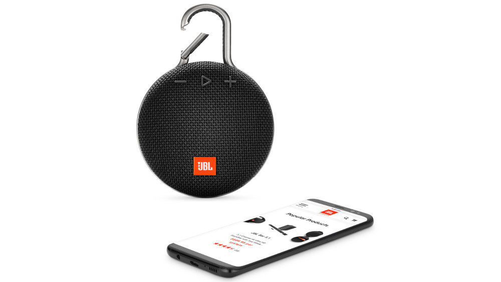 Głośnik Mobilny JBL Clip 3 Czarny - Zestaw Głośnomówiący
