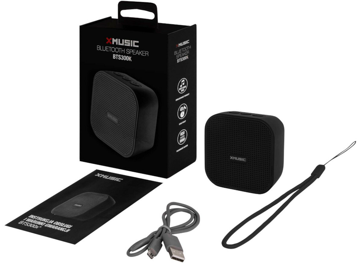 Głośnik Mobilny XMUSIC BTS300K Czarny - Bateria