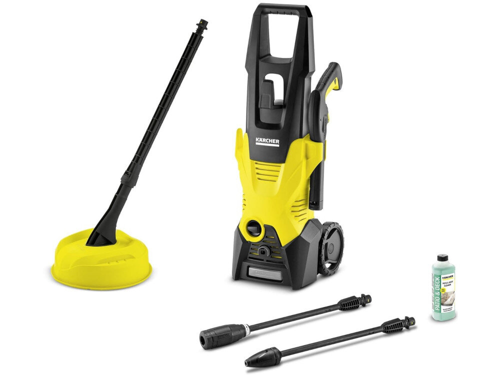 Myjka KARCHER K3 Home wyposażenie produktu wąż lanca dysza T-Racer środek czyszczący