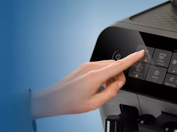 Intuicyjny panel dotykowy do prostego wyboru i parzenia kawy