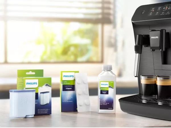 Oryginalne akcesoria i środki pielęgnacyjne Philips do regularnej konserwacji ekspresu
