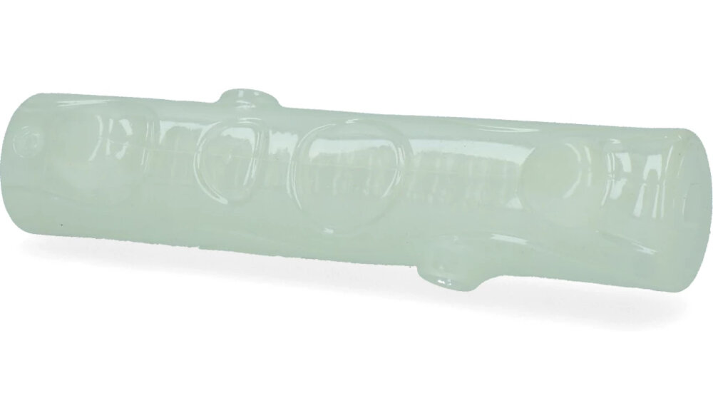Zabawka 2 GLOW Cracking & Tracking Stick zabawka w kształcie patyka na białym tle seledynowy kolor bezpieczna dla zębów i dziąseł nietoksyczne tworzywo