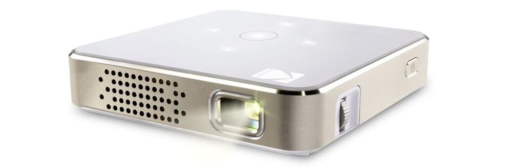Projektor KODAK Mini Portable DLP nHD obraz na różnych powierzchniach głośnik 1 W mikrofon, projektor po skosie na białym tle