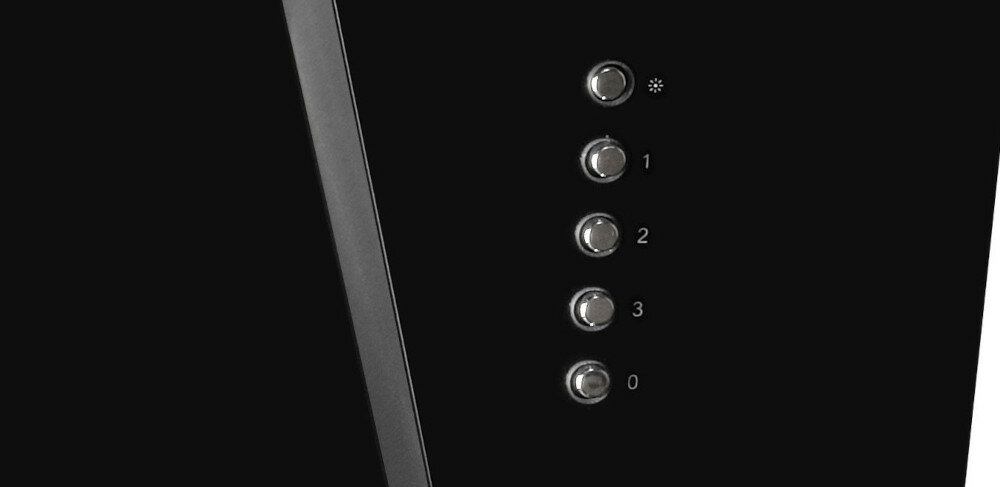 WK-4 Cetias Eco 60 Czarny okap elegancja pozbycie zapachów funkcjonalność sterowanie mechaniczne pochłaniacz wyciąg oswietlenie halogenowe