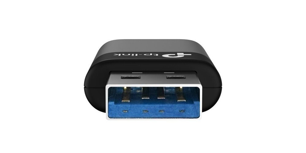 Karta sieciowa TP-LINK Archer TX50U USB-A na białym tle.