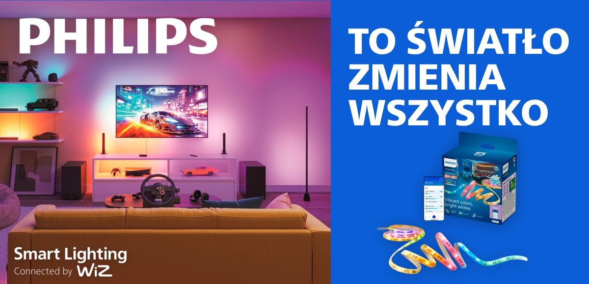Taśma LED PHILIPS SMART 929004709701 3 m Bluetooth, domowe, oświetlenie, inteligentne, Philips, Kolorowe oświetlenie salonu i zestaw startowy.