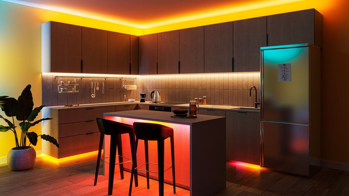 Taśma LED PHILIPS SMART 929004709701 3 m Bluetooth, barwa, światło, odpoczynek, praca, kuchnia z wielobarwnym oświetleniem.