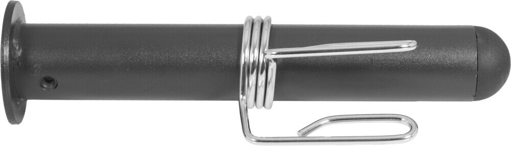 Czarny, cylindryczny adapter z metalowym klipsem owiniętym wokół niego.